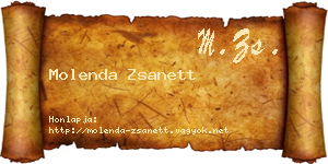 Molenda Zsanett névjegykártya